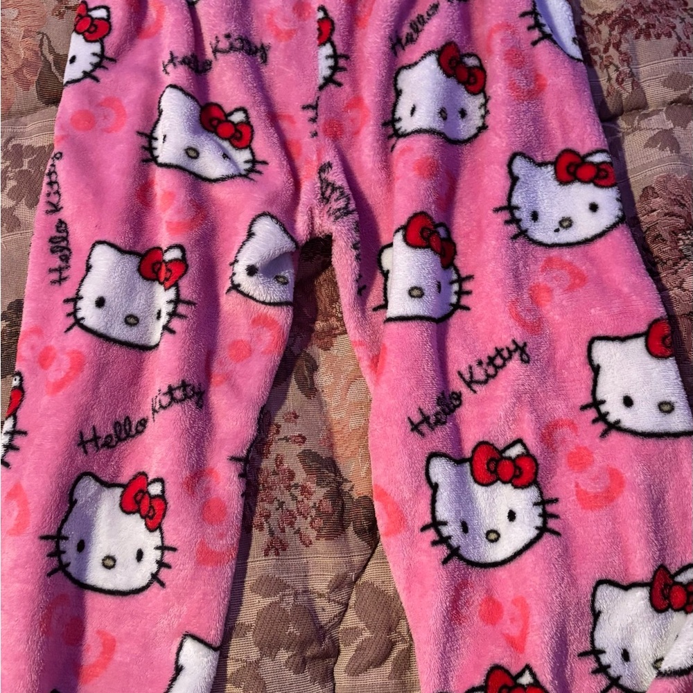 Hello Kitty Pink Fleece Pajama Bottoms